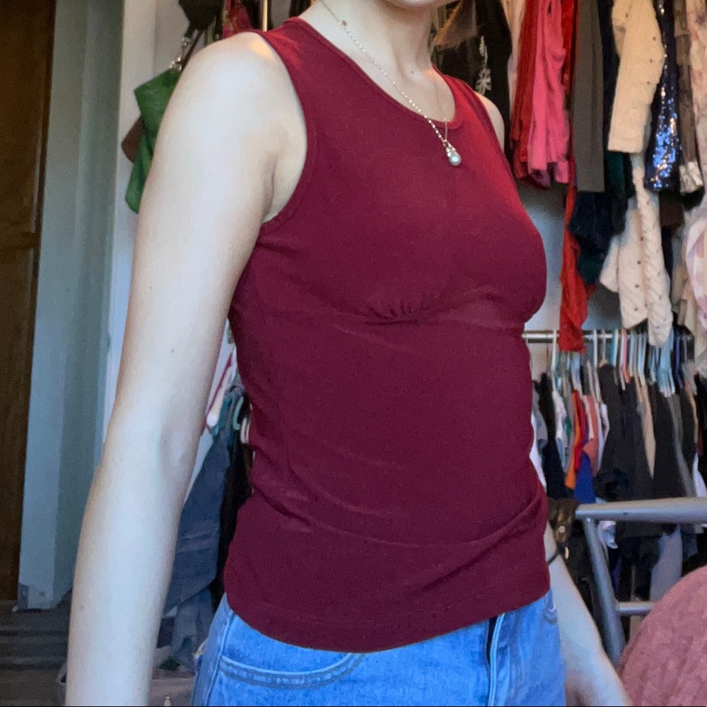Vintage Sparkly Red Y2K Top
